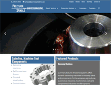 Tablet Screenshot of precisionspindleinc.com